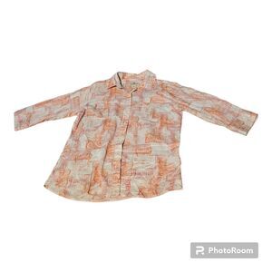 Woolrich Medium Women's Soft Ruby 2251 Cotton Long Sleeve Button Up Collar Shirt